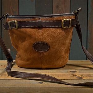 A Gustino Italian Suede Leather With Adjustable Strap| Gold Hardware